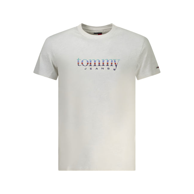 Tricou Tommy Hilfiger gri din bumbac