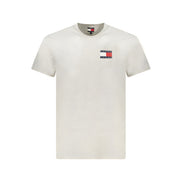 Tricou Tommy Hilfiger gri din bumbac