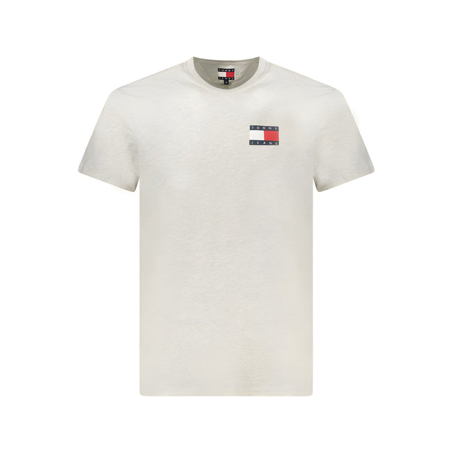 Tricou Tommy Hilfiger gri din bumbac
