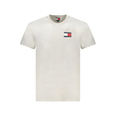 Tricou Tommy Hilfiger gri din bumbac