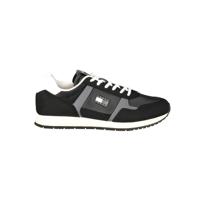 Sneakers Tommy Hilfiger negri din poliuretan