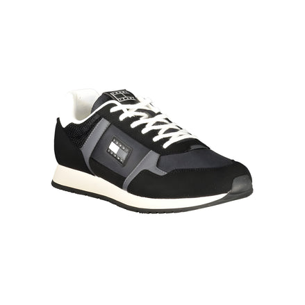 Sneakers Tommy Hilfiger negri din poliuretan