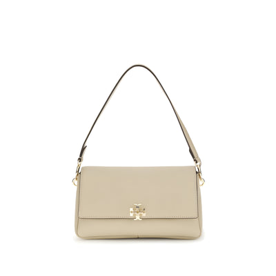 Geantă de umăr mică Tory Burch Charlie, bej