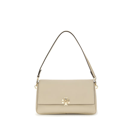 Geantă de umăr mică Tory Burch Charlie, bej