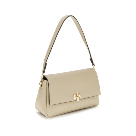 Geantă de umăr mică Tory Burch Charlie, bej