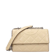 Geantă crossbody Tory Burch bej din piele