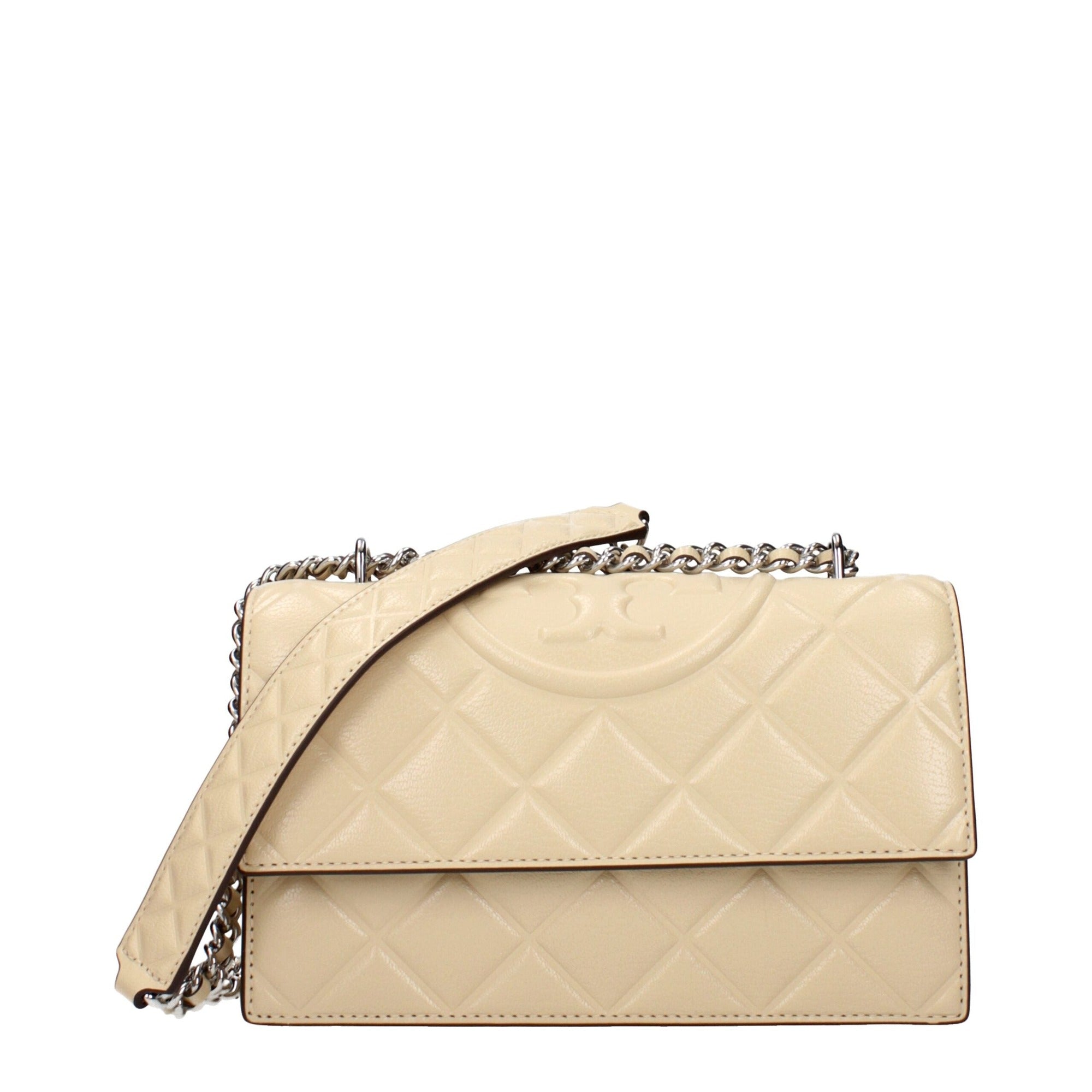 Geantă crossbody Tory Burch bej din piele