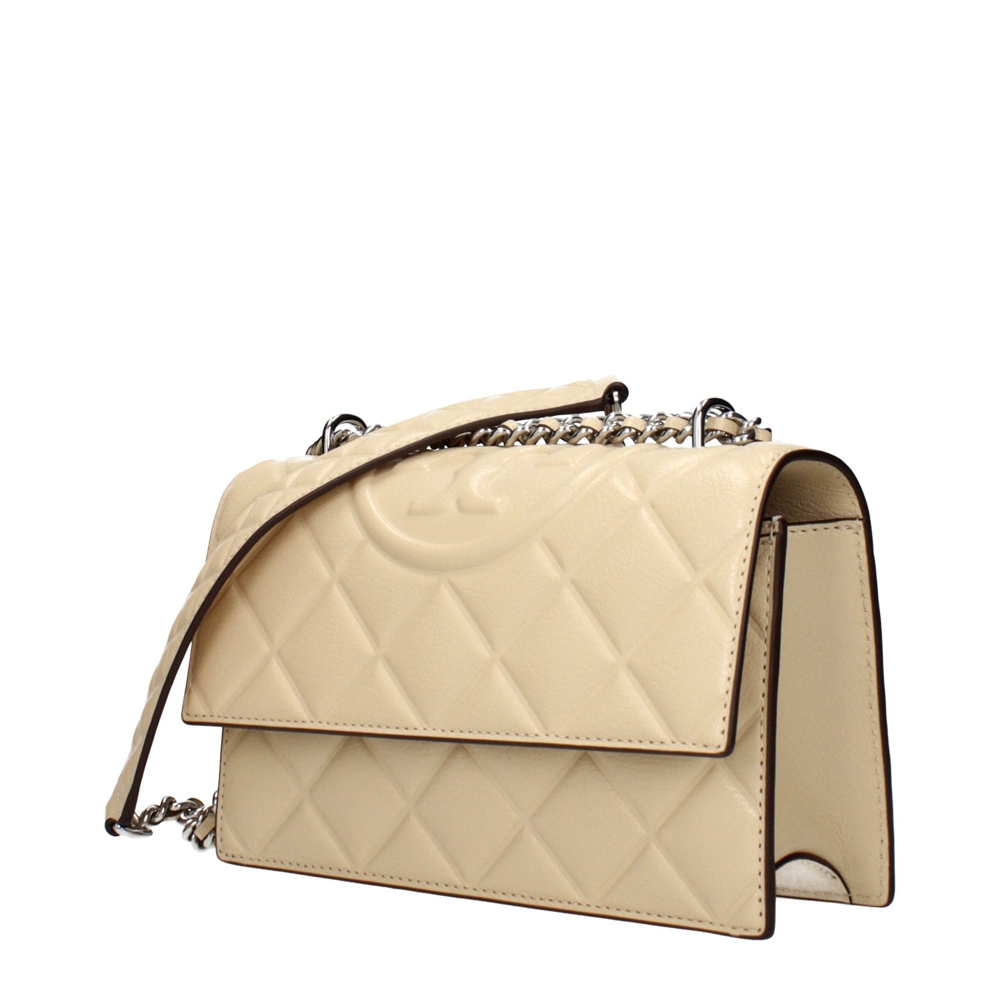 Geantă crossbody Tory Burch bej din piele