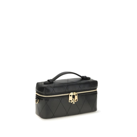 Beauty case Tory Burch negru din piele