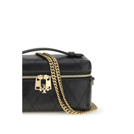 Beauty case Tory Burch negru din piele