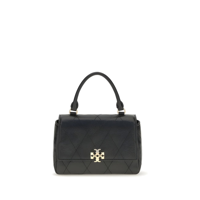 Tory Burch Black Calf Leather Bos Taurus Wallet