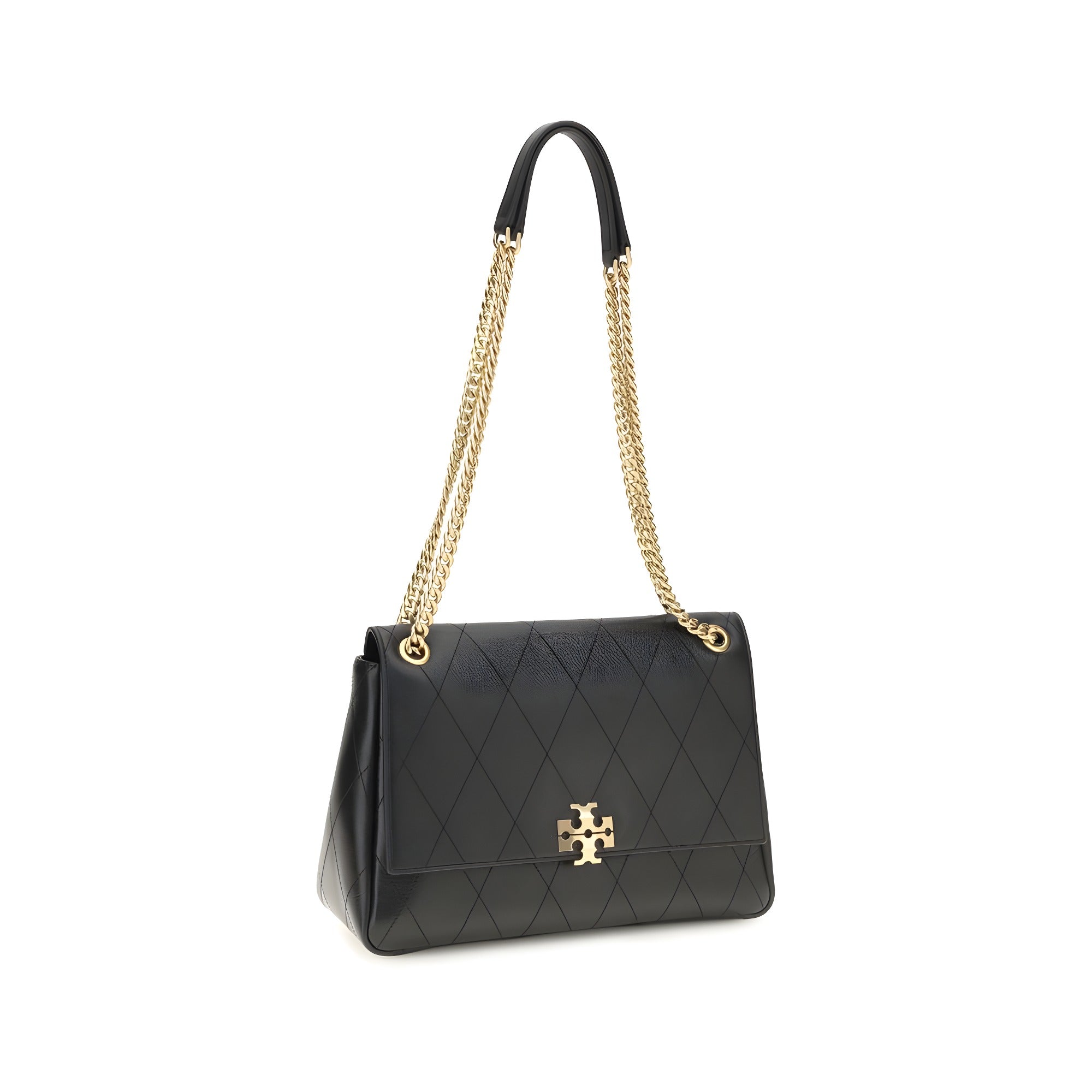 Geantă de umăr Tory Burch neagră din piele