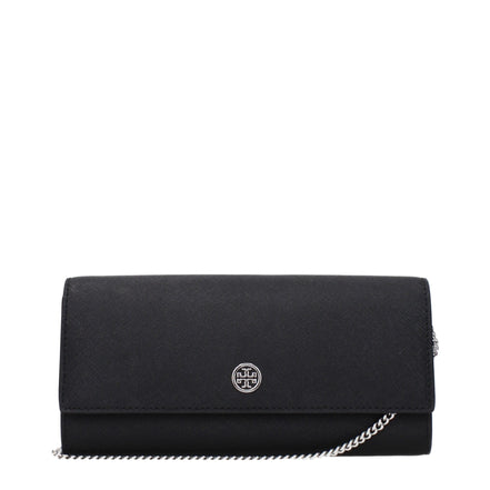 Geantă plic Tory Burch neagră din piele