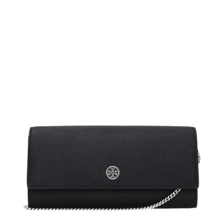 Geantă plic Tory Burch neagră din piele