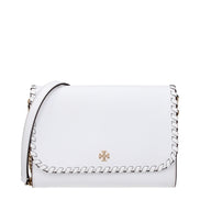 Geantă plic Tory Burch alb din piele