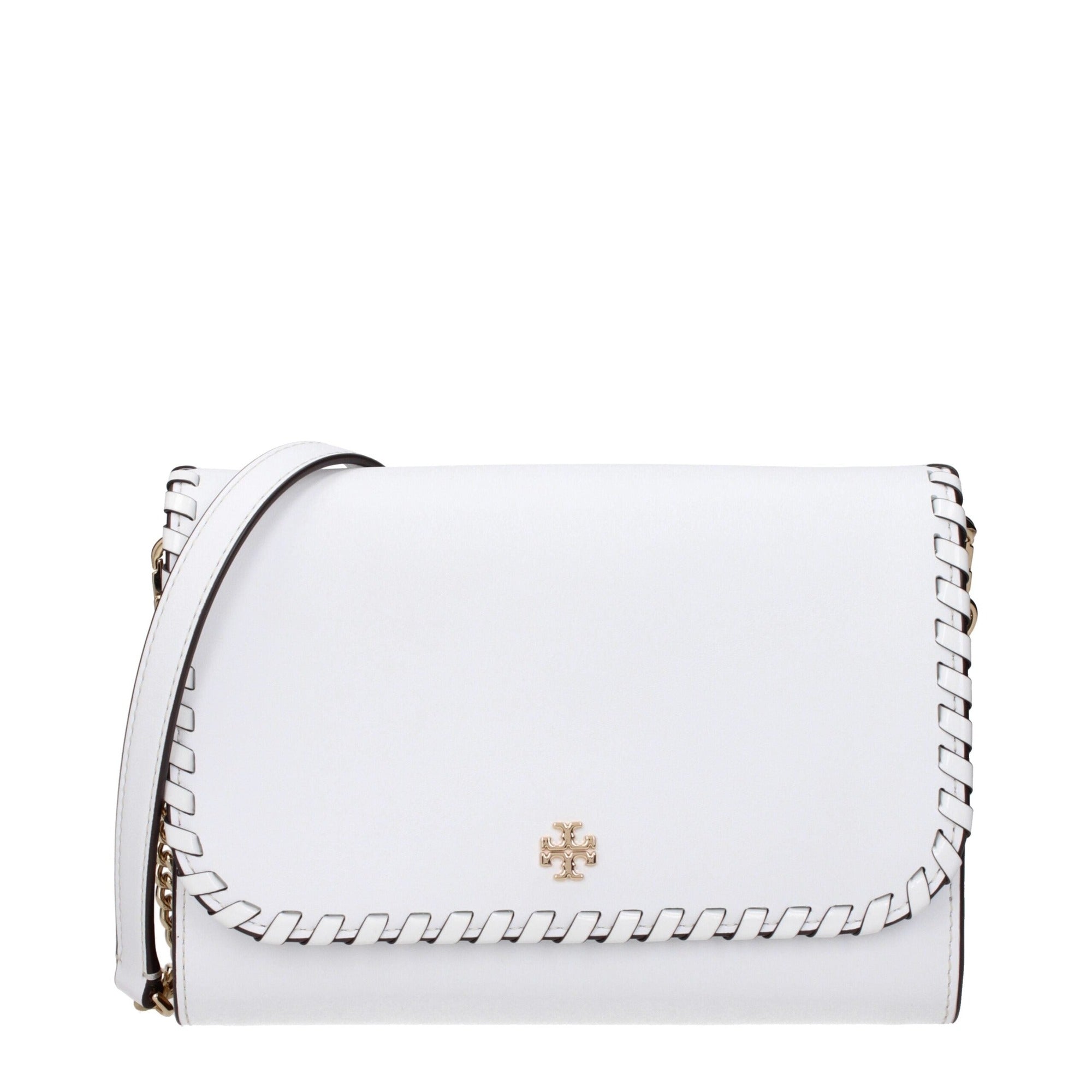 Geantă plic Tory Burch alb din piele