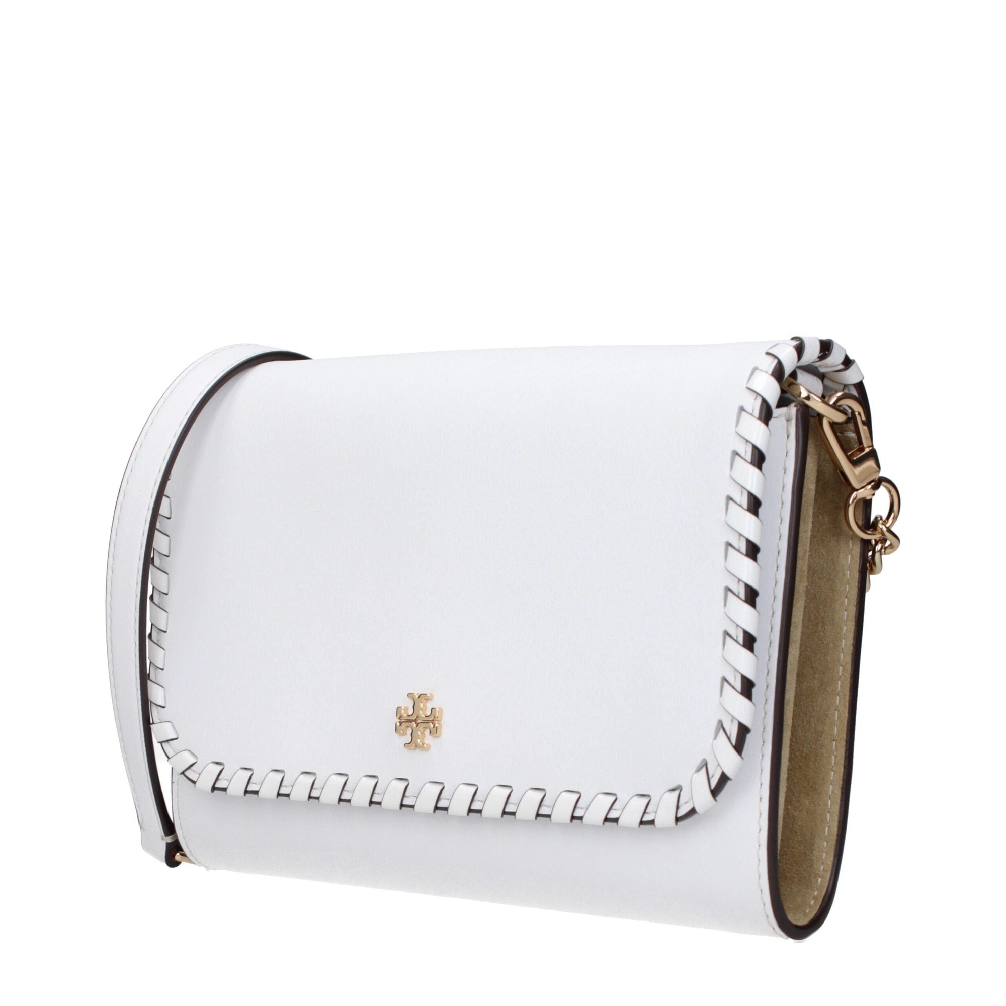 Geantă plic Tory Burch alb din piele