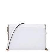 Geantă plic Tory Burch alb din piele