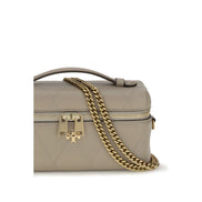 Tory Burch Gray Calf Leather Beauty Case