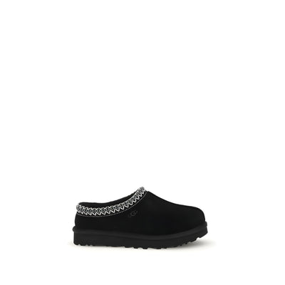 Mules UGG negre din piele întoarsă