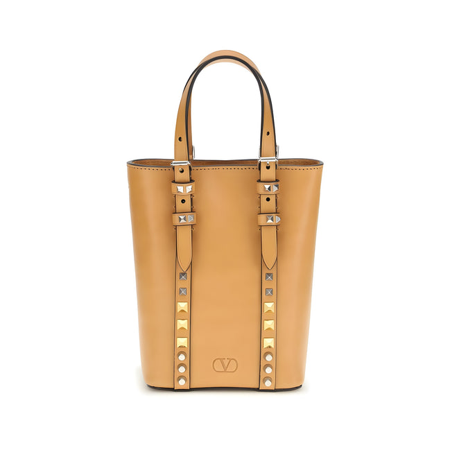 Valentino Garavani Beige Calf Leather Shoulder Bag