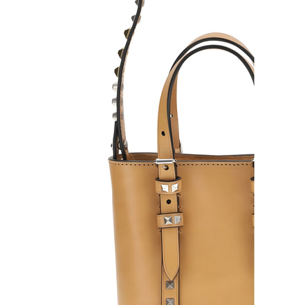 Valentino Garavani Beige Calf Leather Shoulder Bag