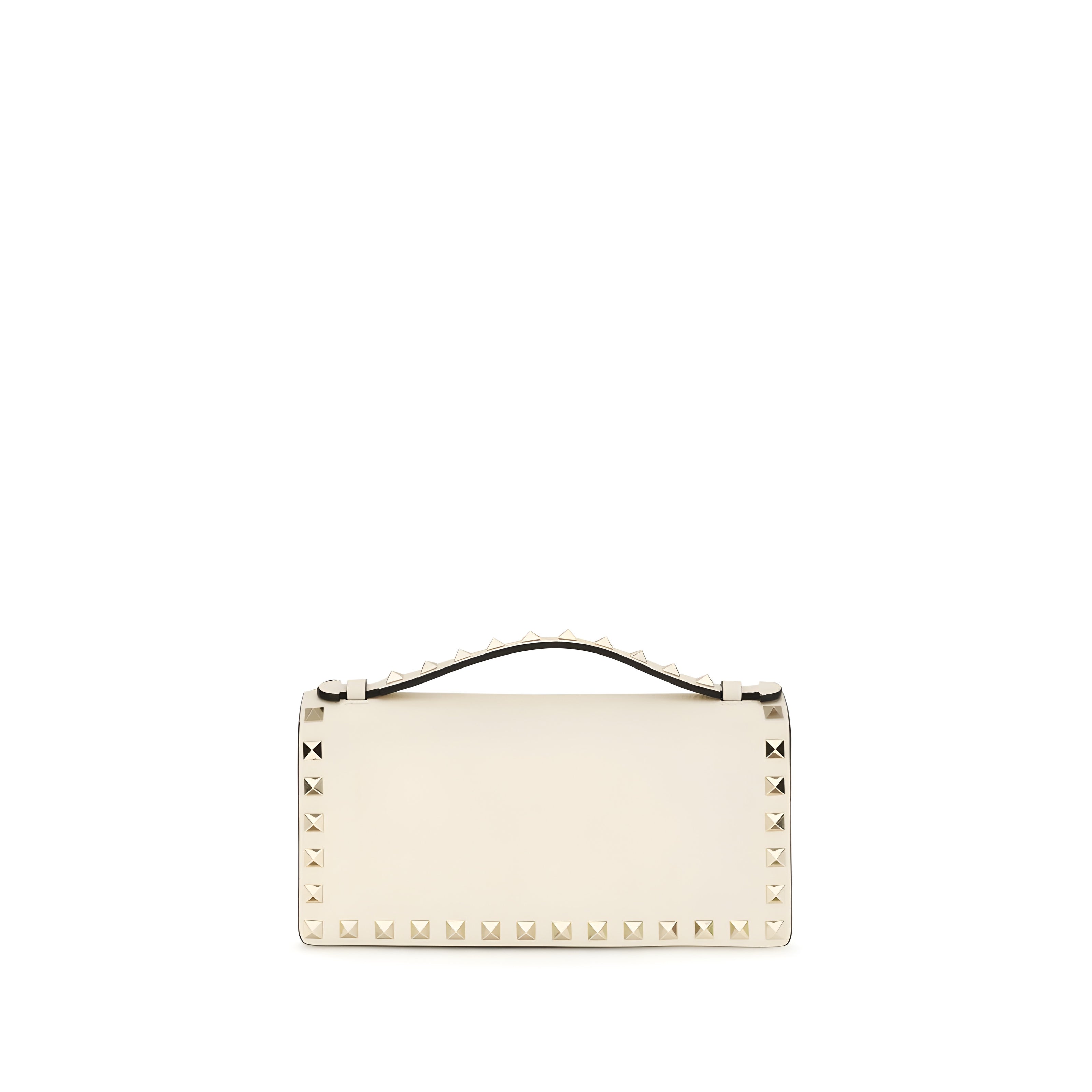 Valentino Garavani Beige Rockstud Chain Wallet