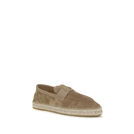 Espadrile Valentino Garavani bej din piele de vițel
