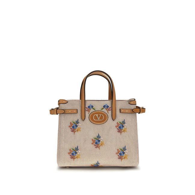 Valentino Garavani Beige Cotton Handbag