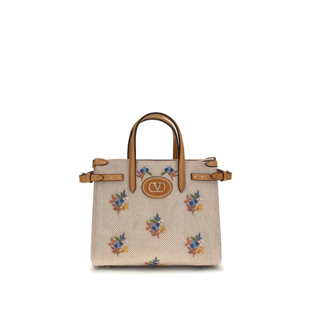Valentino Garavani Beige Cotton Handbag