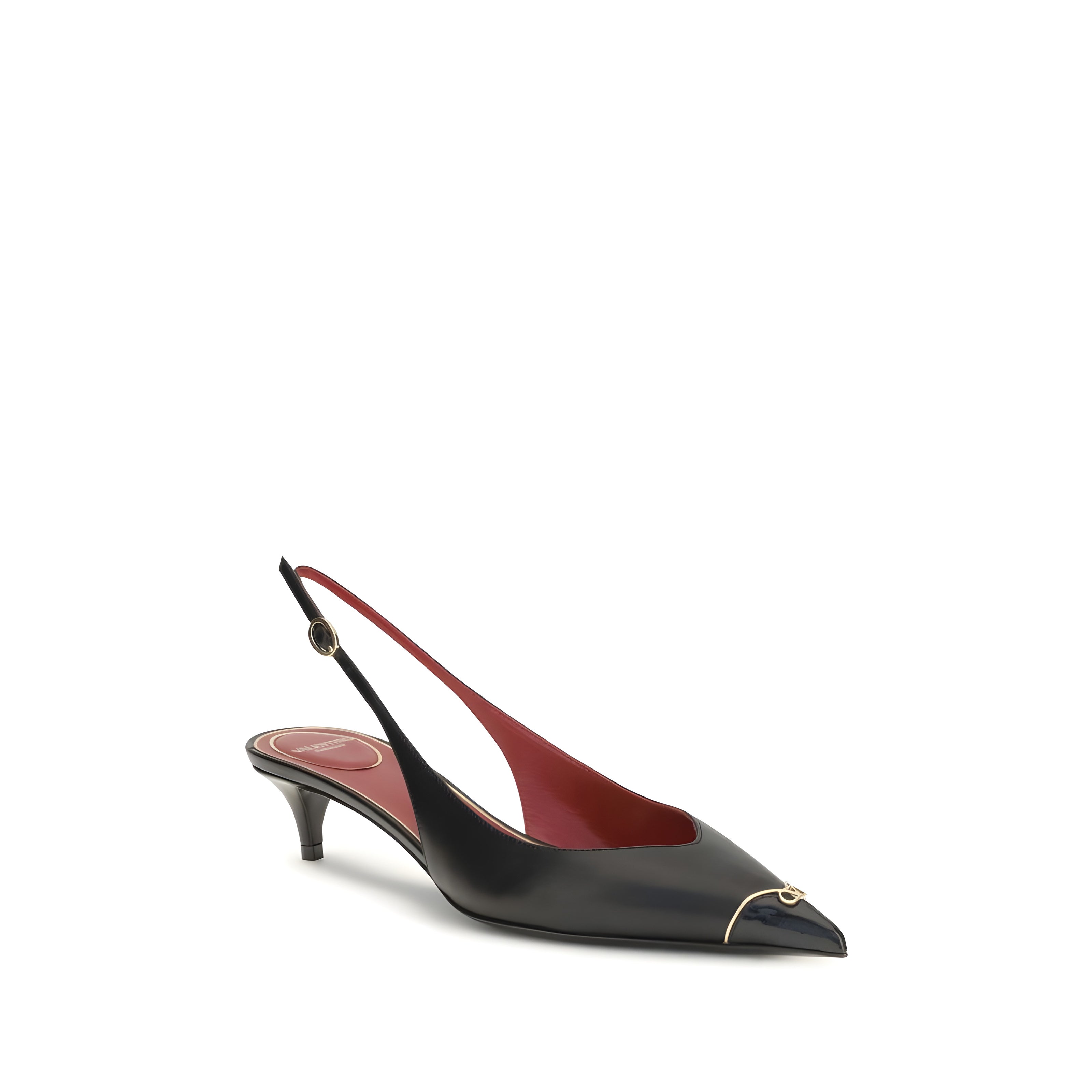 Valentino Garavani Black Mid Heel Pumps