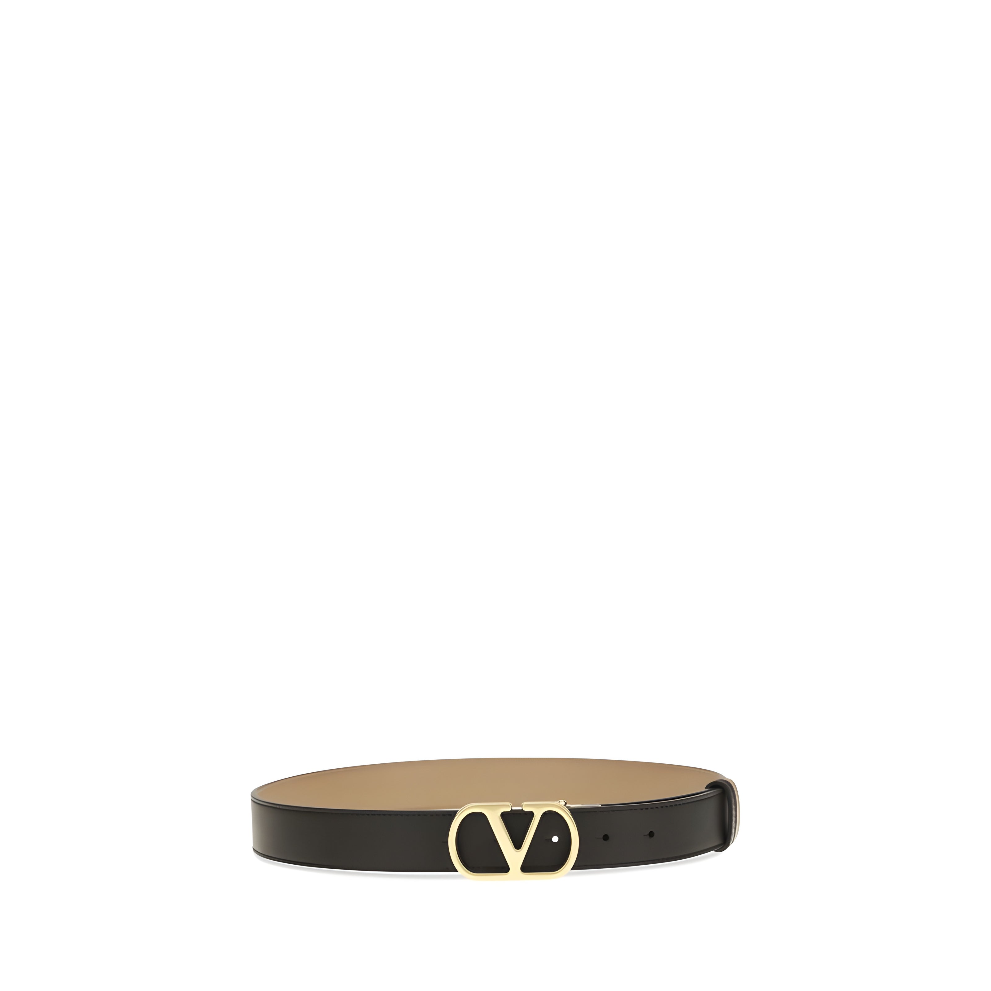 Valentino Garavani Black Reversible VLogo Belt
