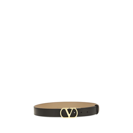 Valentino Garavani Black Reversible VLogo Belt