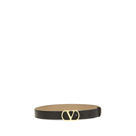 Valentino Garavani Black Reversible VLogo Belt