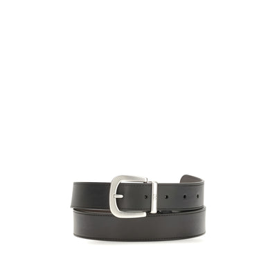 Valentino Garavani Black Reversible V-Logo Belt