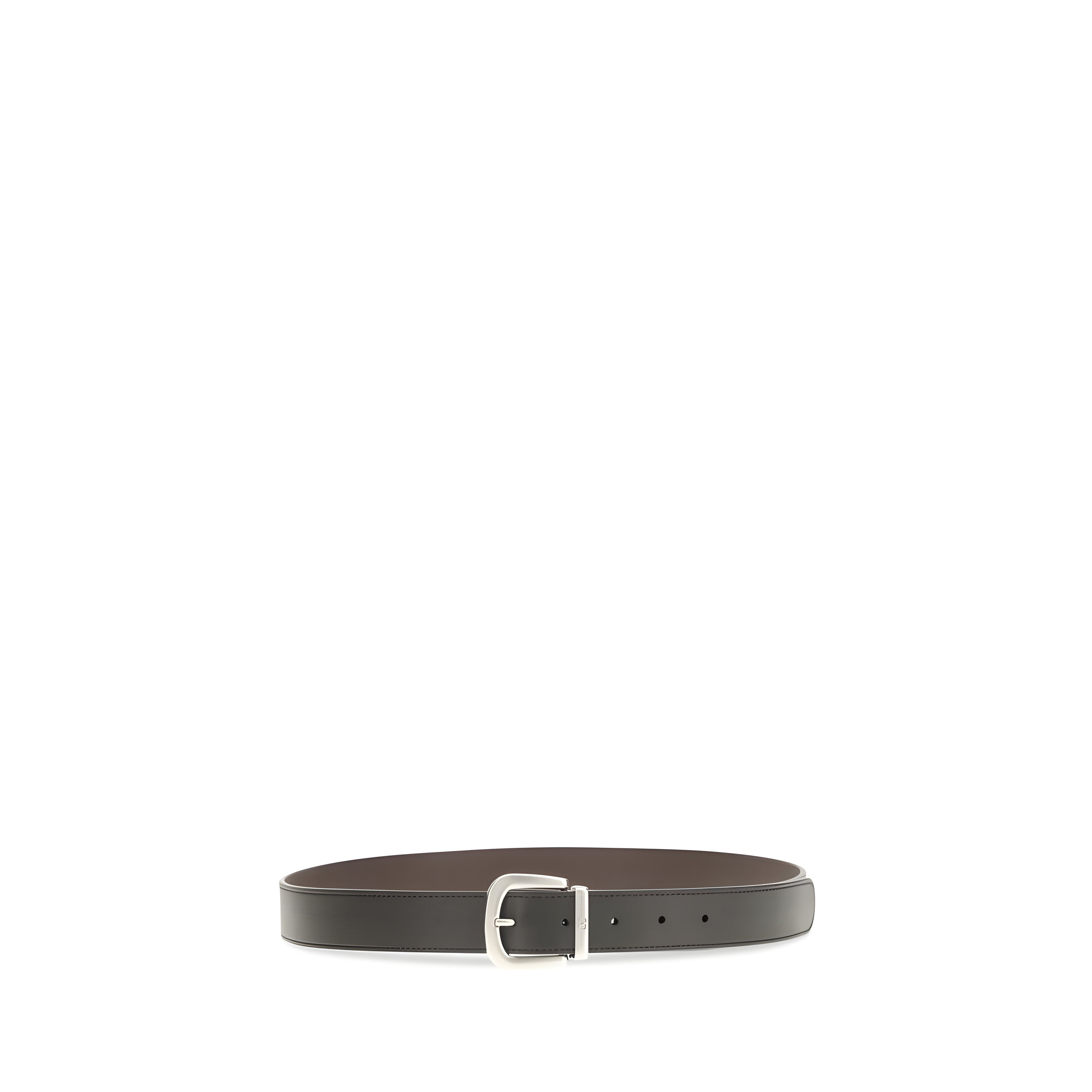 Valentino Garavani Black Reversible V-Logo Belt