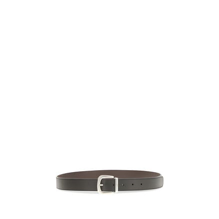 Valentino Garavani Black Reversible V-Logo Belt