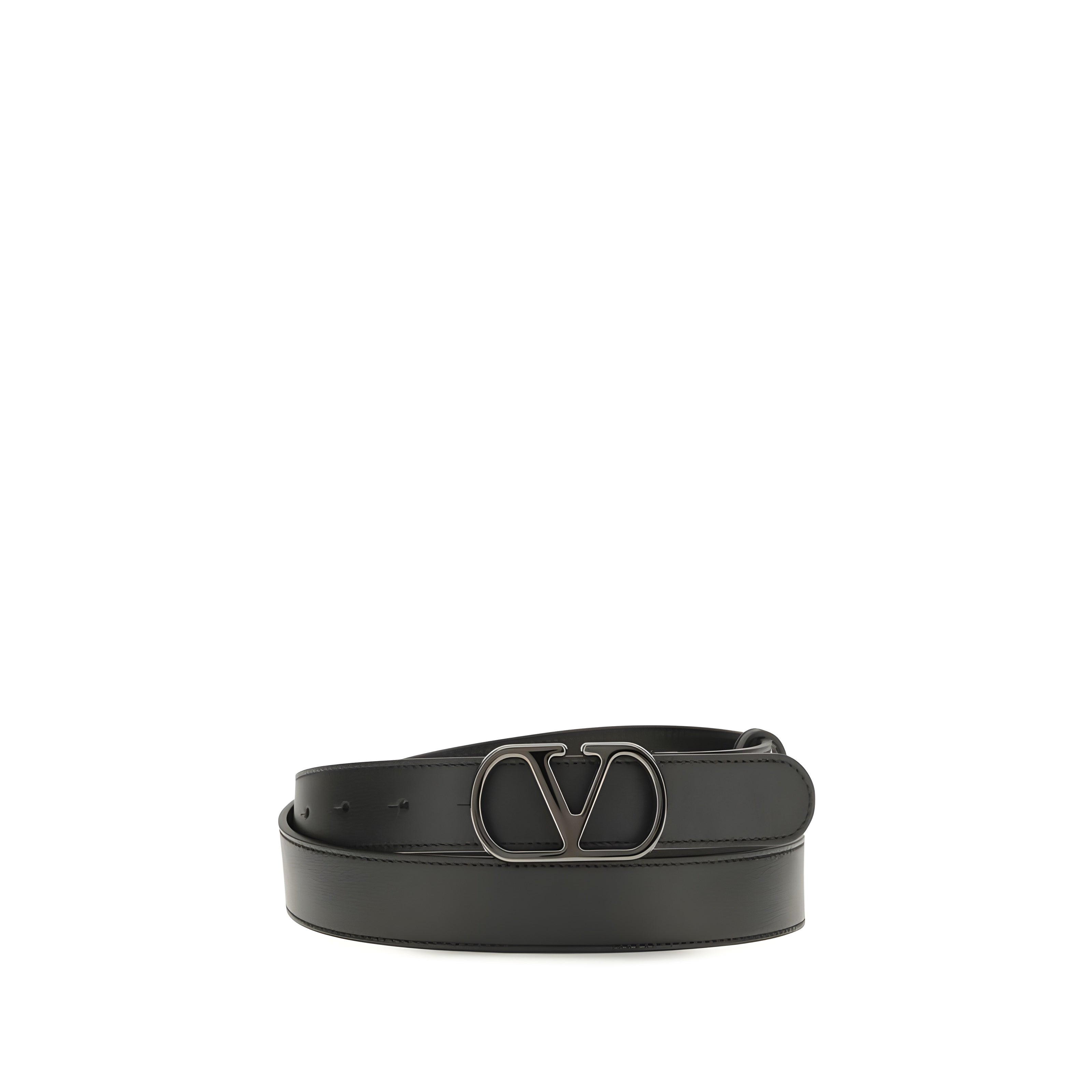 Valentino Garavani Black VLogo Signature Belt
