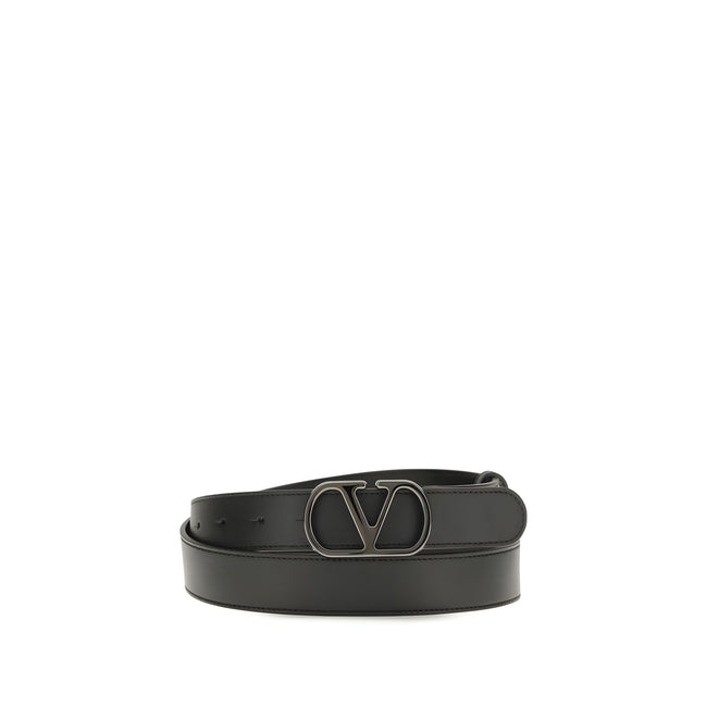 Valentino Garavani Black VLogo Signature Belt