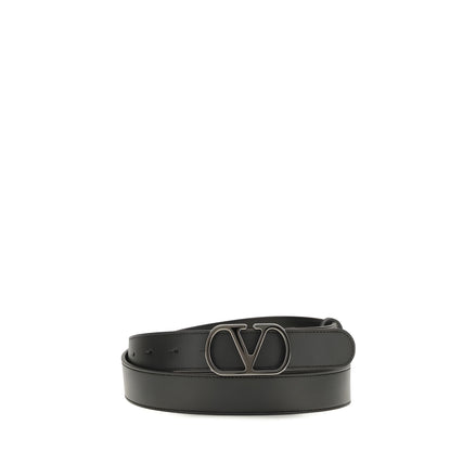 Valentino Garavani Black VLogo Signature Belt