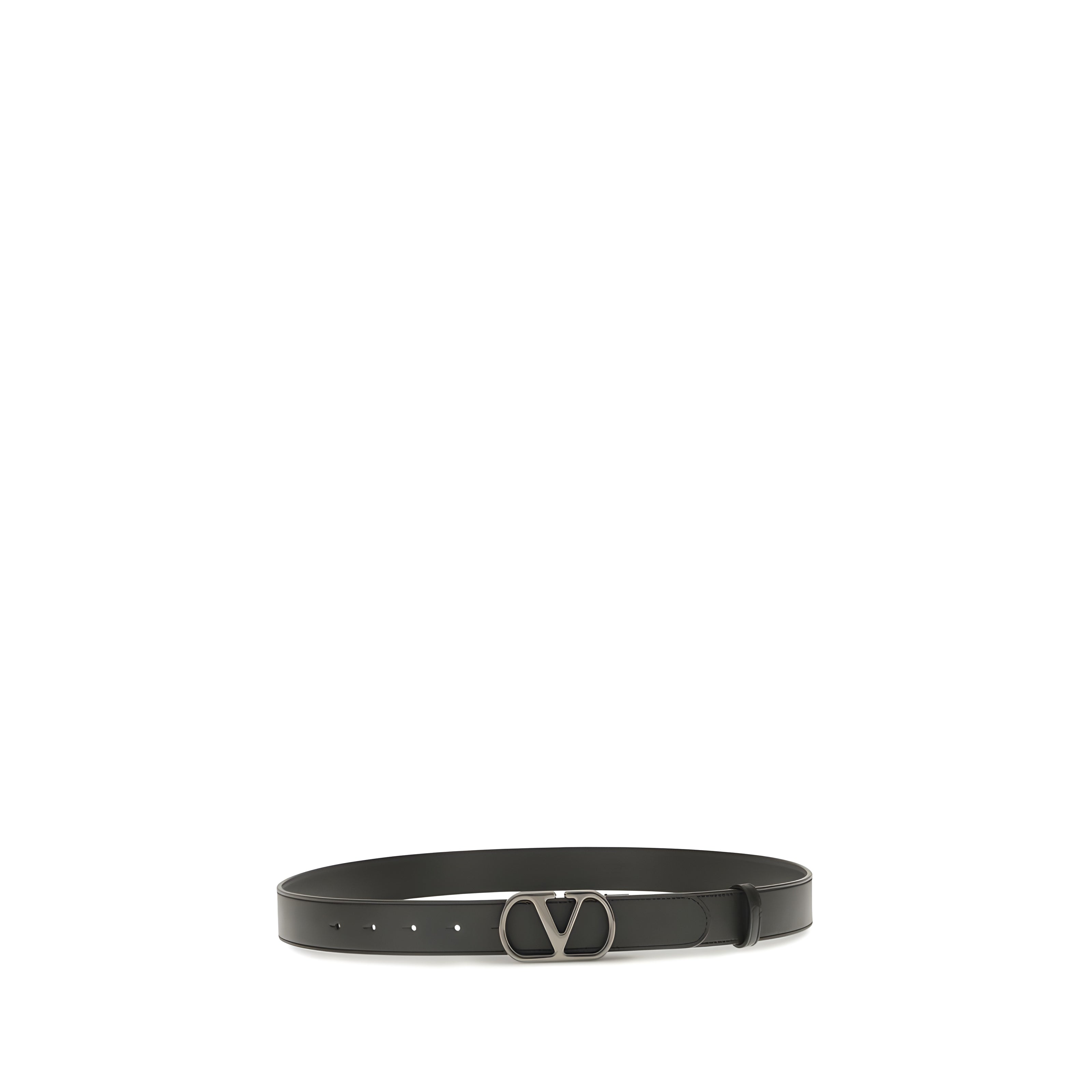 Valentino Garavani Black VLogo Signature Belt
