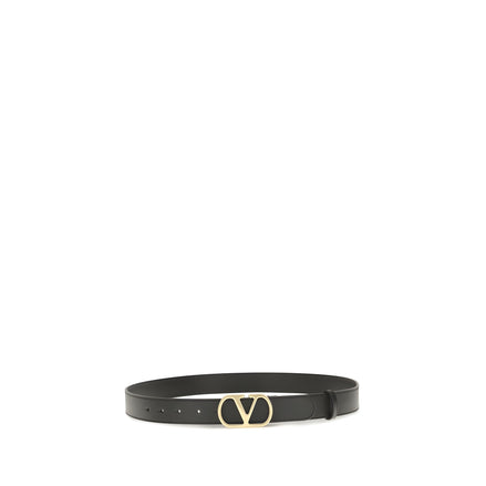 Valentino Garavani Curea Black VLogo Signature Alamă