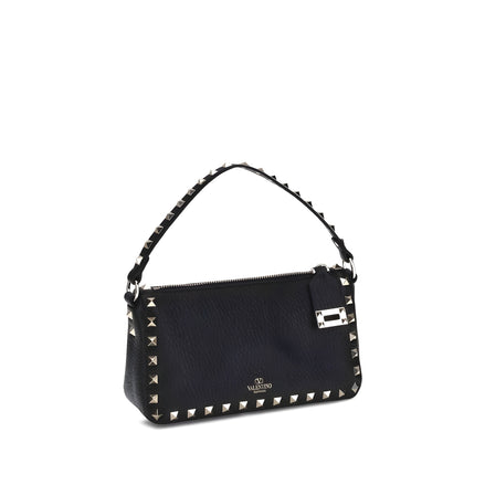Valentino Garavani Black Calf Leather Shoulder Bag