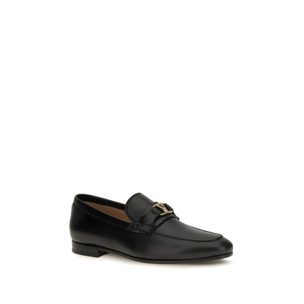 Valentino Garavani Black Calf Leather Slip-On Loafers