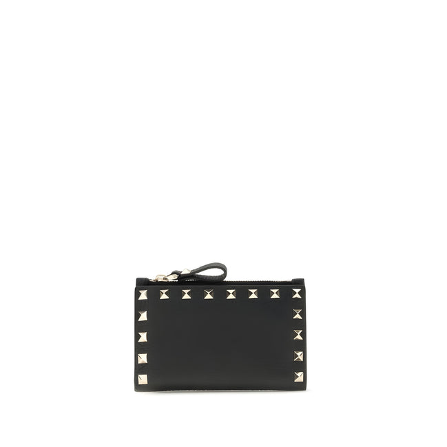 Valentino Garavani Black Calf Leather Bos Taurus Wallet