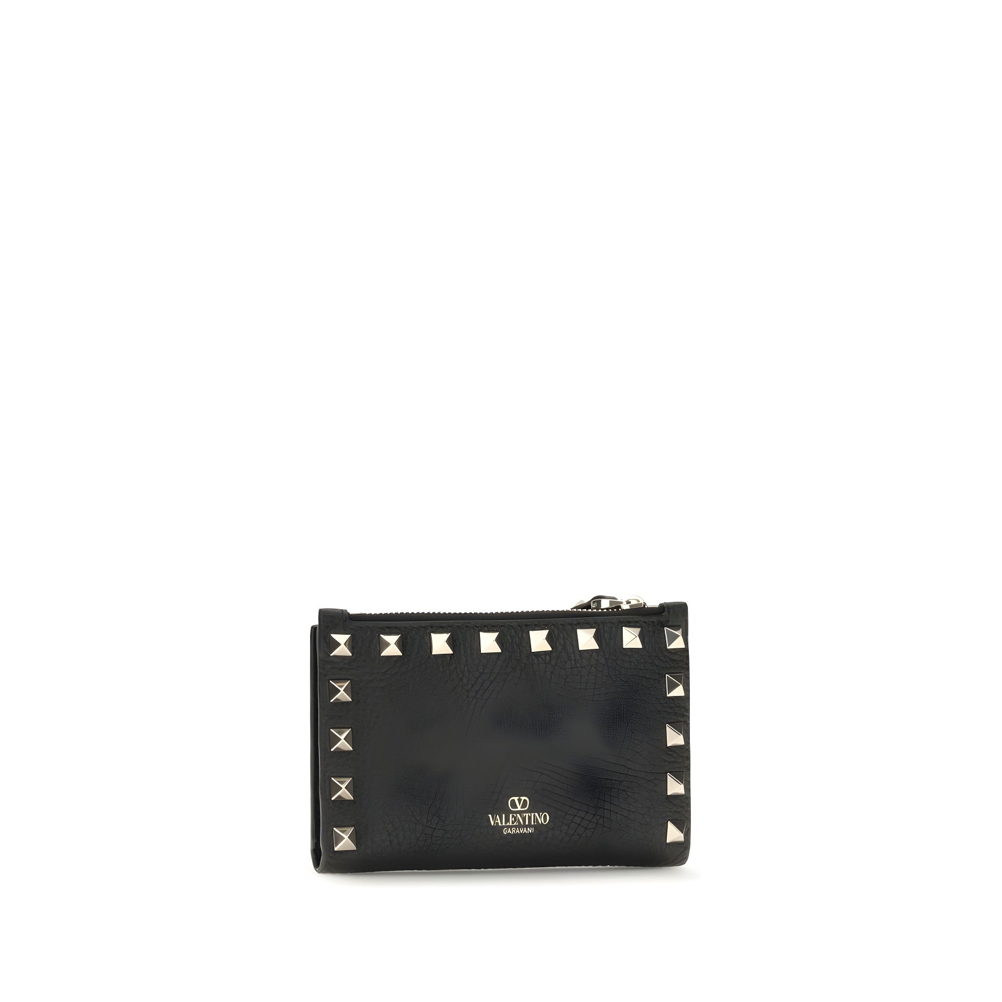 Valentino Garavani Black Calf Leather Bos Taurus Wallet