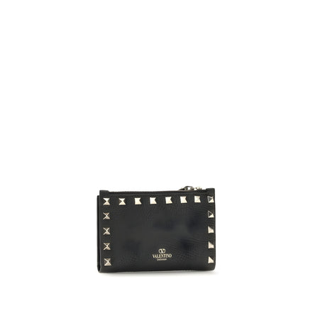 Valentino Garavani Black Calf Leather Bos Taurus Wallet