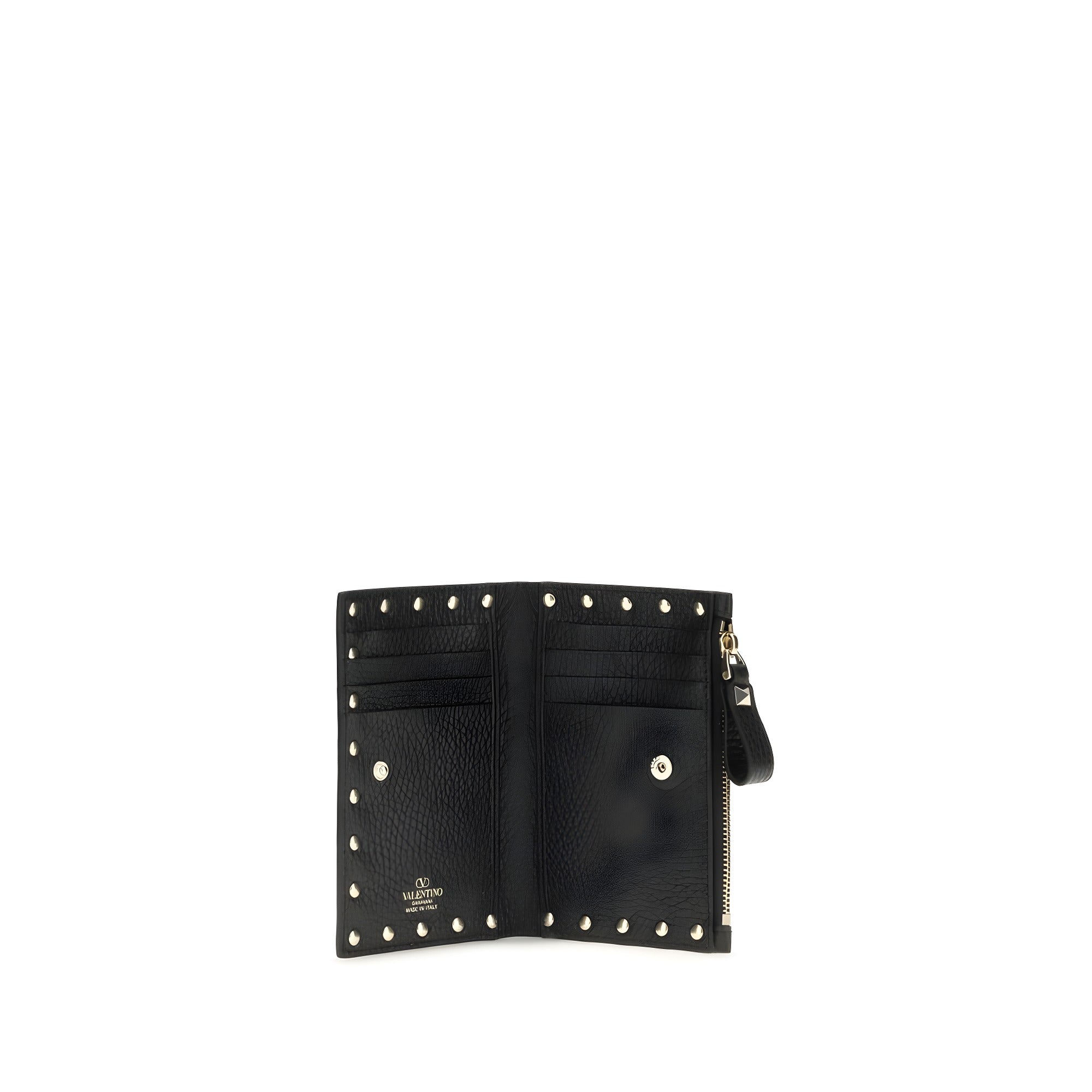 Valentino Garavani Black Calf Leather Bos Taurus Wallet