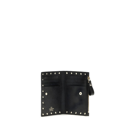 Valentino Garavani Black Calf Leather Bos Taurus Wallet