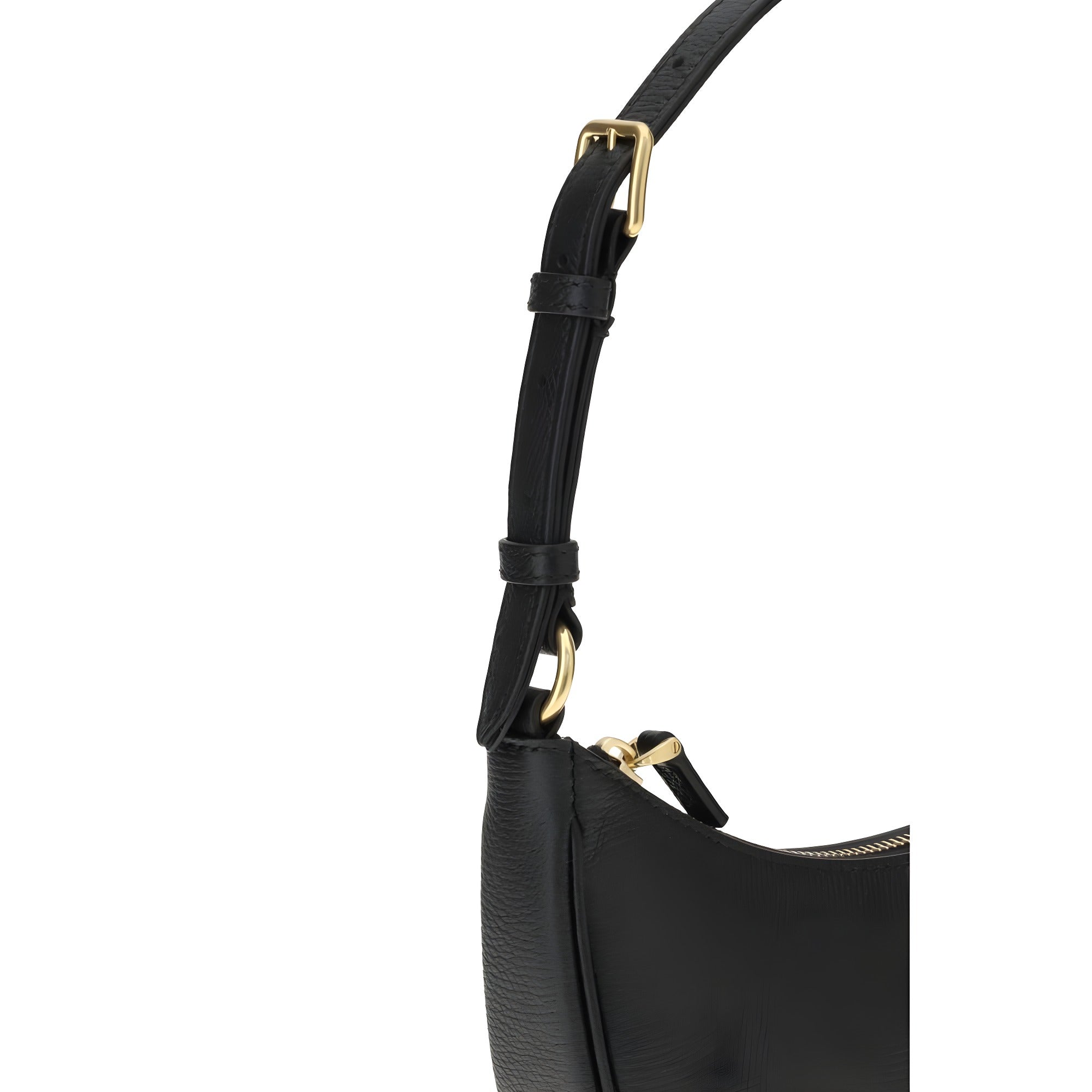 Valentino Garavani Black Calf Leather Shoulder Bag
